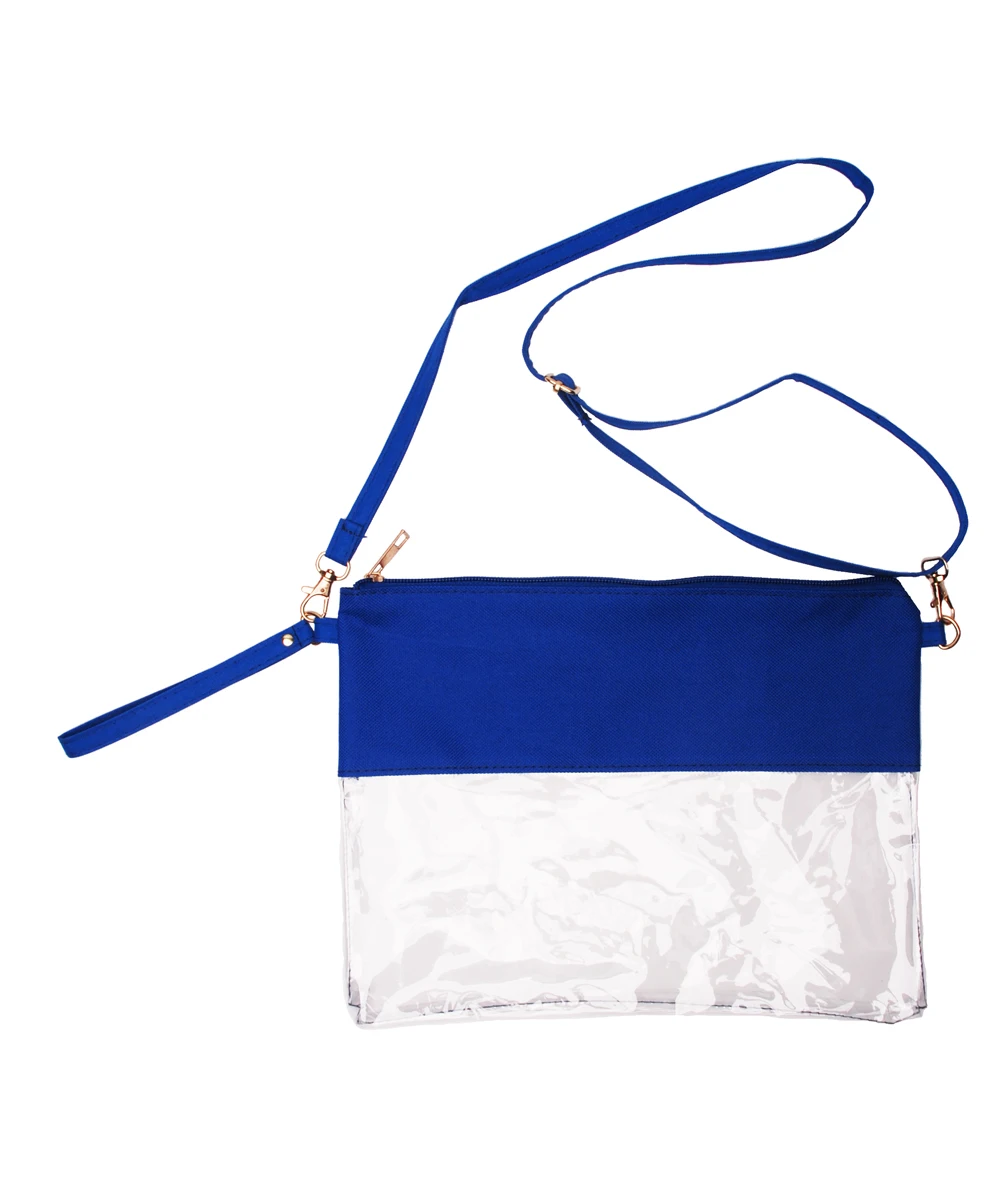 royal blue Прозрачные игра PVC сумки, Водонепроницаемый через плечо, клатч, водонепроницаемых сапог и ПВХ сапог, аксессуарные сумки косметический DOM1091056 - Цвет: royal blue