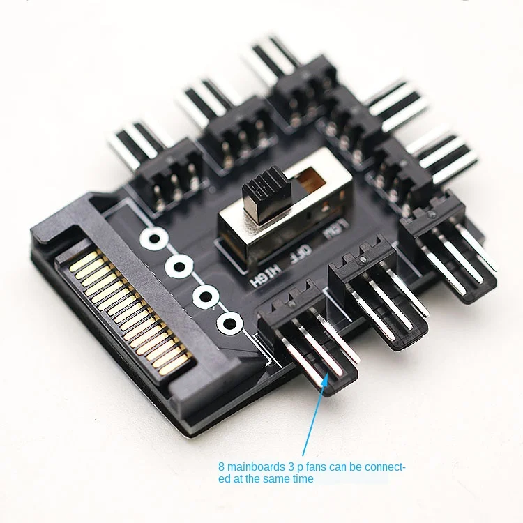 3 контактный Компьютерный Вентилятор с контролем скорости может быть подключен к