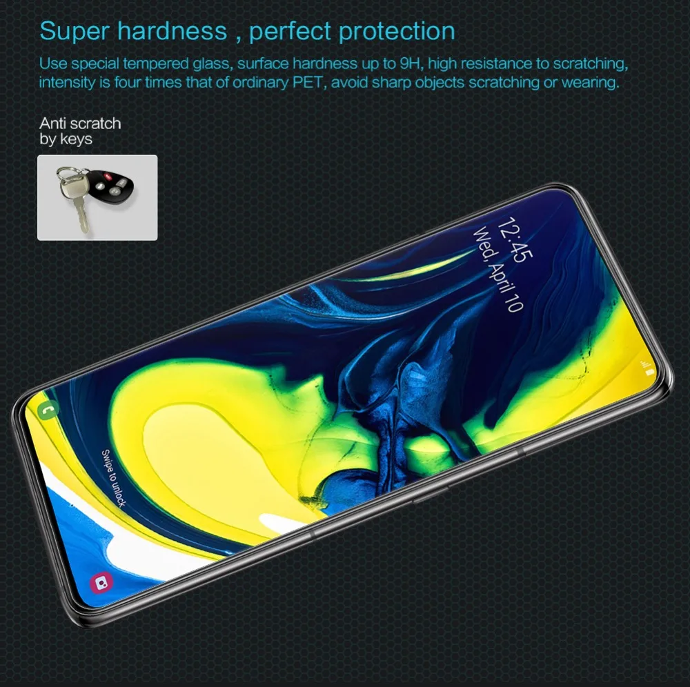 Для samsung Galaxy A70 закаленное Стекло для Galaxy A80 Nillkin 0,33 мм восхитительное закаленное стекло Экран протектор для Galaxy A90 закаленное Стекло