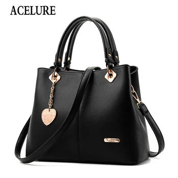 

Brand Women Hardware Ornaments Solid Totes Handbag High Quality Lady Party Purse Casual Crossbody Messenger Shoulder Bag ACELURE