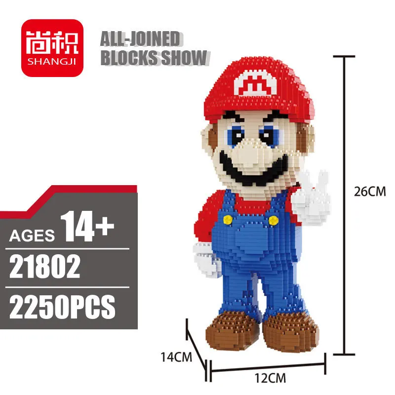 

Still Product 21801-02 Mario Micro Diamond Building Blocks Small Particles Assembled Fight Inserted Educational Toy Model Adult