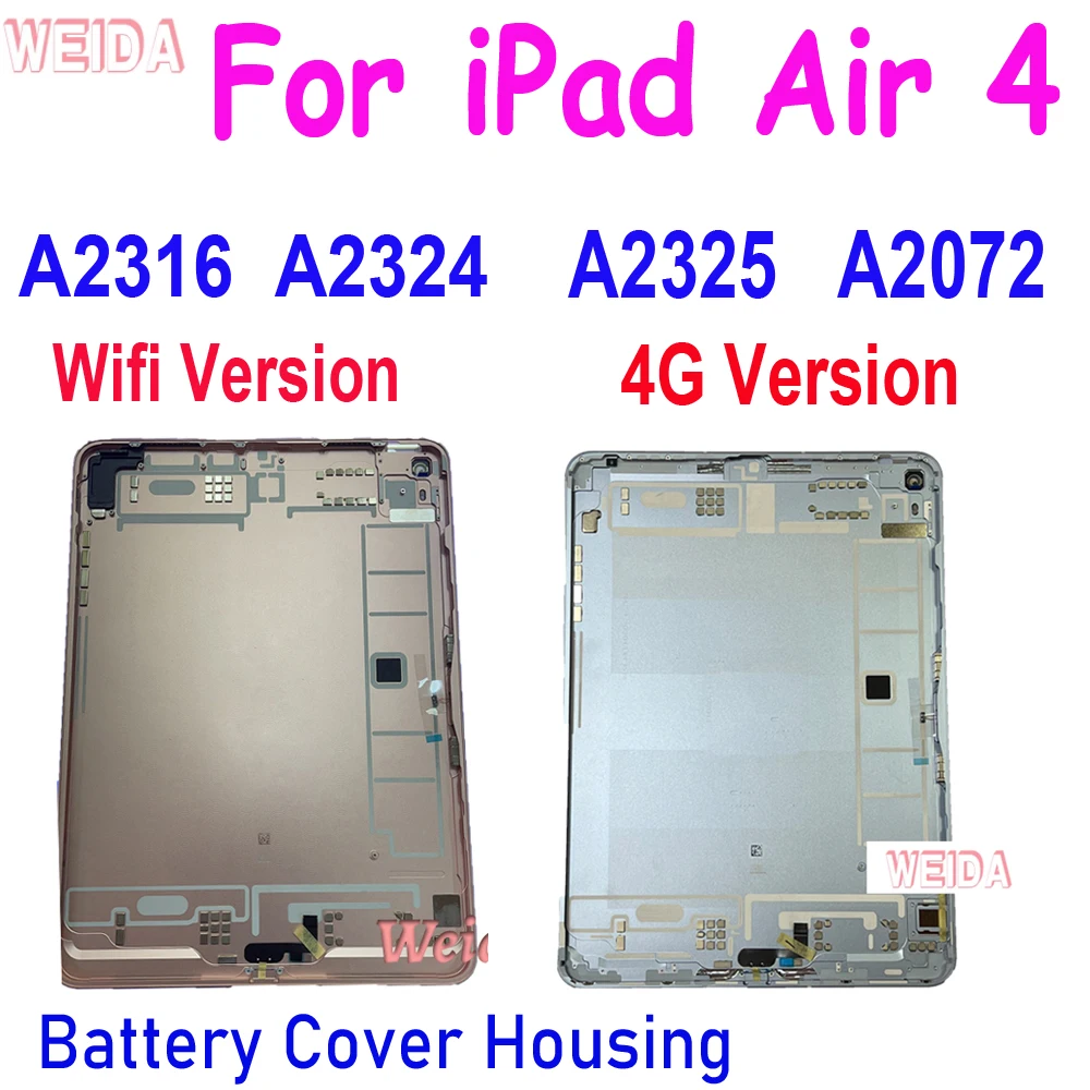 

Новый чехол для задней крышки аккумулятора для iPad Air 4 A2325 A2072 4G A2316 A2324, чехол для задней крышки с Wi-Fi для iPad Pro 10,9, чехол для задней крышки
