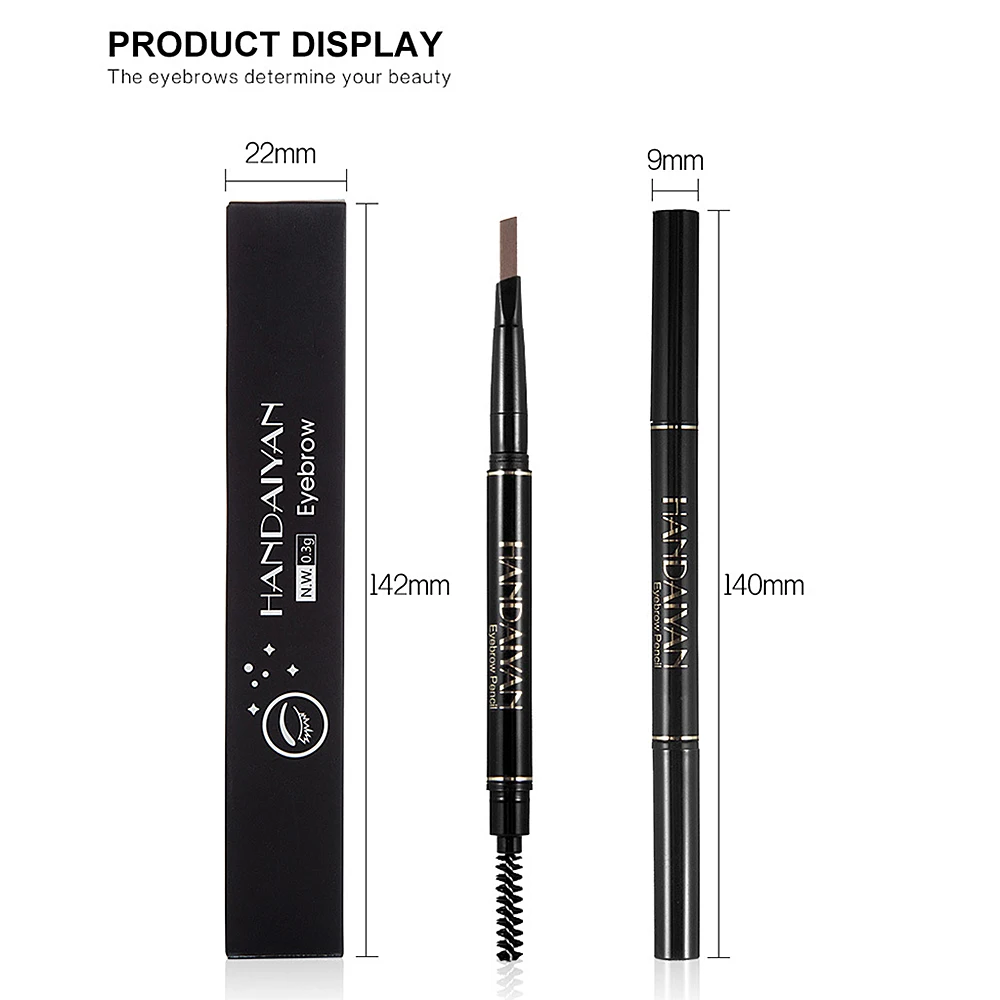 2 в 1 карандаш для бровей Водостойкий карандаш для глаз 2 головки Microblading cejas maquillaje макияж sombrancelha