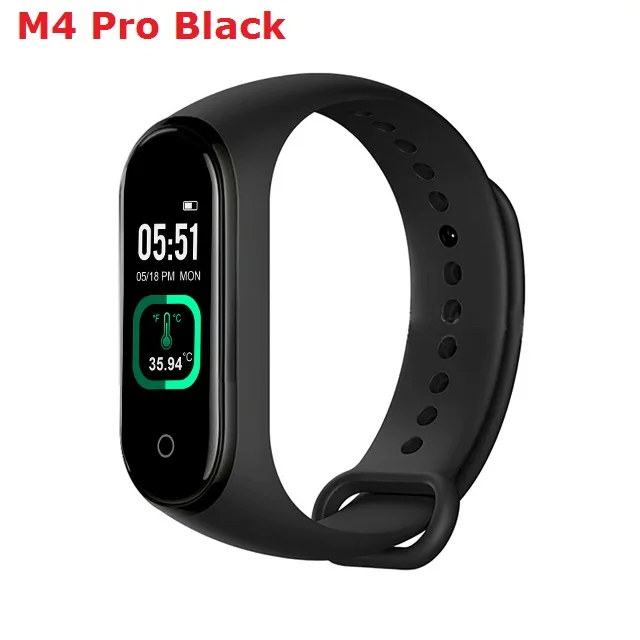 2022 Measurable Body Temperature M4Pro Smart Band Sport Wristband Fitness Blood Pressure Bluetooth Smart Watch Fit Men Women Kid 