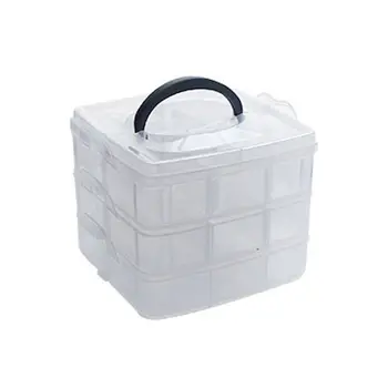 

Transparent Portable Large Jewelry Organizer Storage Box Container Case Display