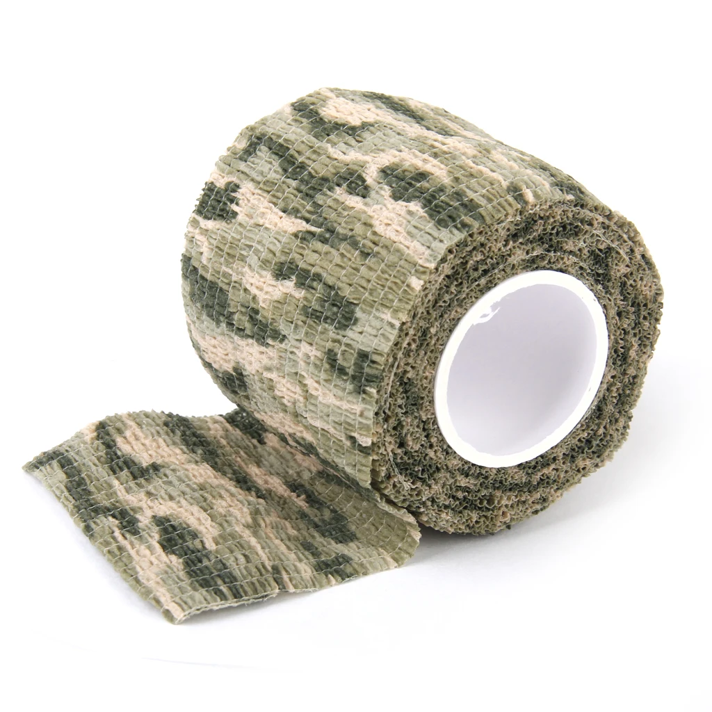 Adhesive Camouflage Wrap Rifle Hunting Tape Waterproof Camo Stealth Tape - Woodland Camo