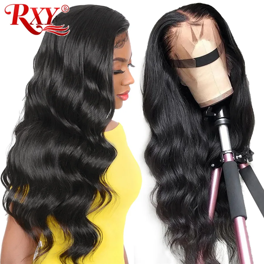 Cut Rate Wig 13x4 Human-Hair Body-Wave Lace-Front Pre-Plucked RXY Brazilian for Women Hair-Wigs mmQKMZ1pyND