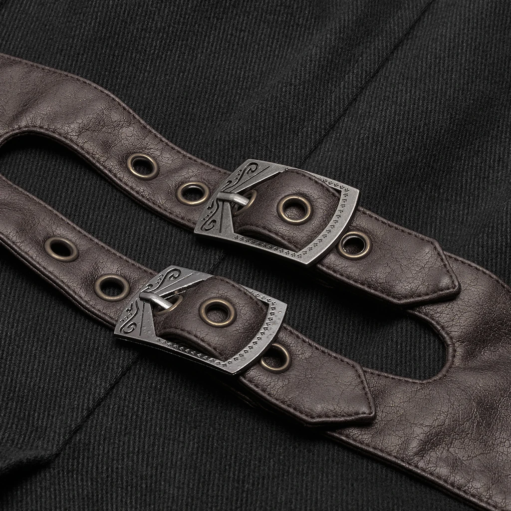 Панк рейв Мужская Паровая панк длинная куртка Twill Slim Fit Красивая индивидуальная зимняя куртка с длинными рукавами