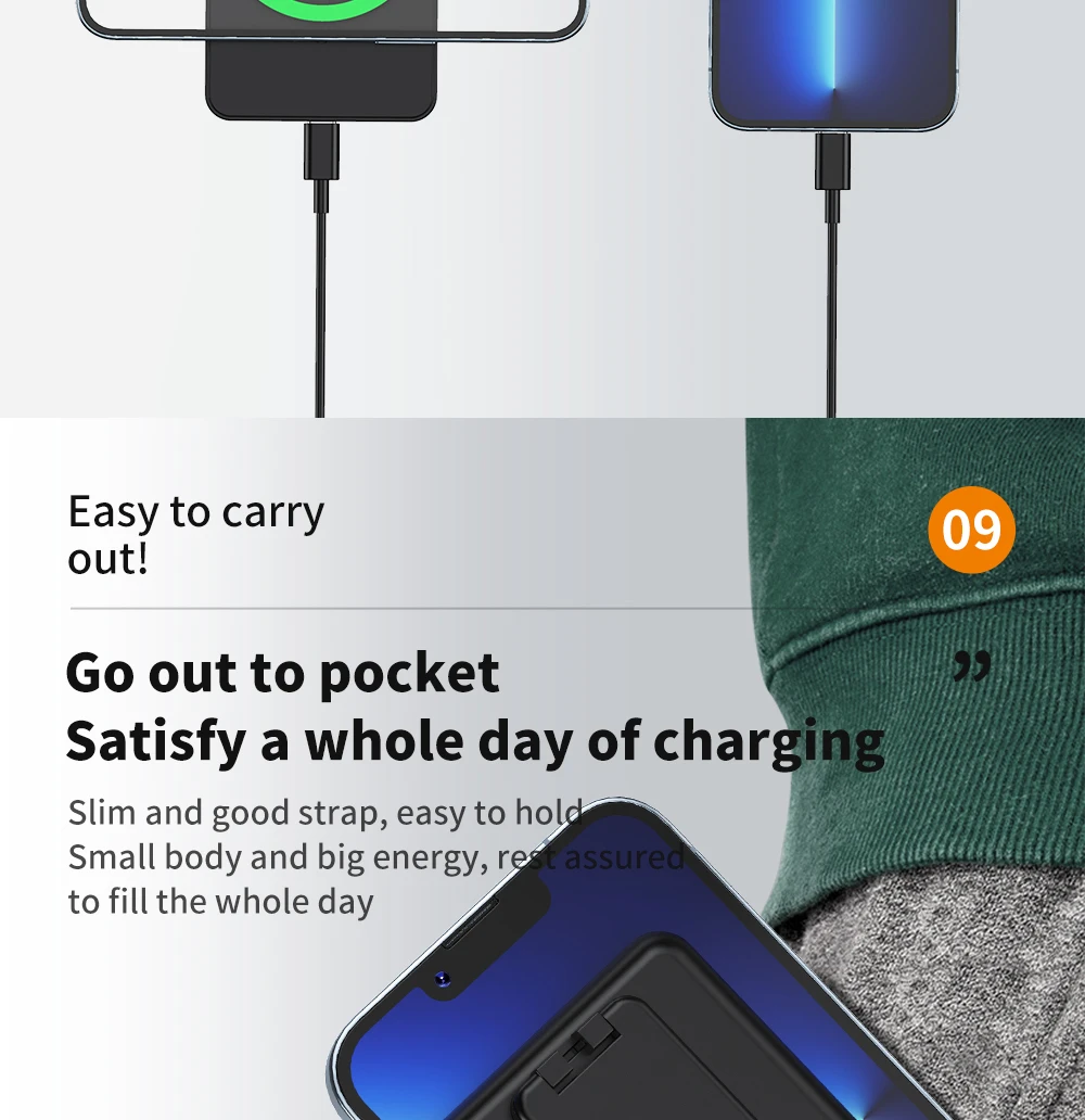 pocket power bank 15W Fast Wireless Charger 4 in 1 Magnetic Charging Power Bank For iPhone 13 12 11 Pro Max Apple Watch SE 6 5 4 AirPods powerbank top power bank