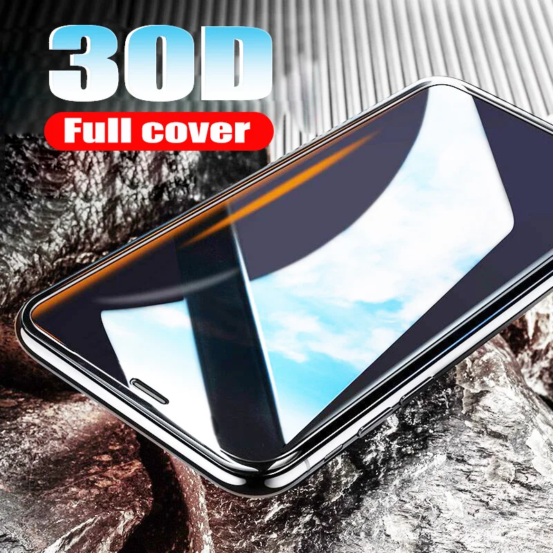 

30D Tempered Glass On The For IPhone 7 6 6S 8 Plus Screen Protector For IPhone X XS Max XR XS Full Cover Cuved Protective Glass