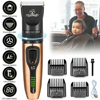 

1Pc High Power LCD Display Electric Hair Clipper LCD Haircut for Boys Barber Shop