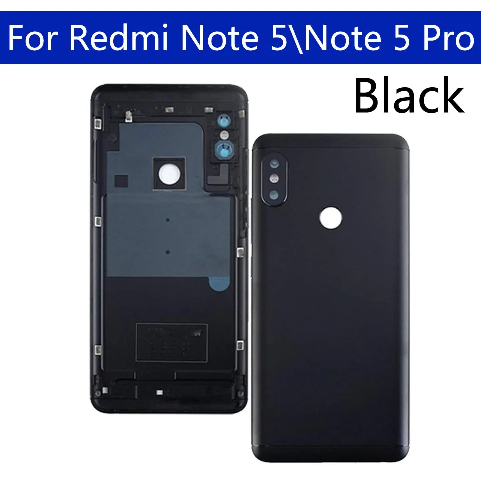 Задняя крышка батареи для Xiaomi Redmi Note 5 задняя крышка батарейного отсека задняя крышка корпуса для Redmi Note 5 Pro Чехол замена шасси