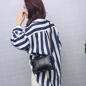 

Small Square New Women's Shoulder Bag Pu Soft Surface Bag Women
