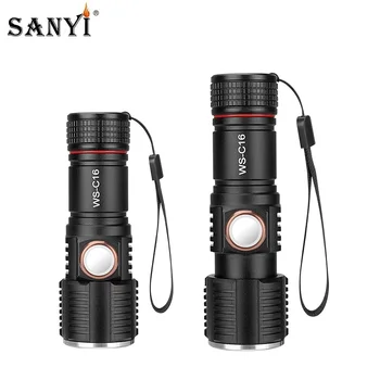

Tactical Flashlight 3 Mode XML T6 LED Handheld 16340 Torch Zoom Focus Light Portable Lantern for Night Fishing Outdoor Emergency