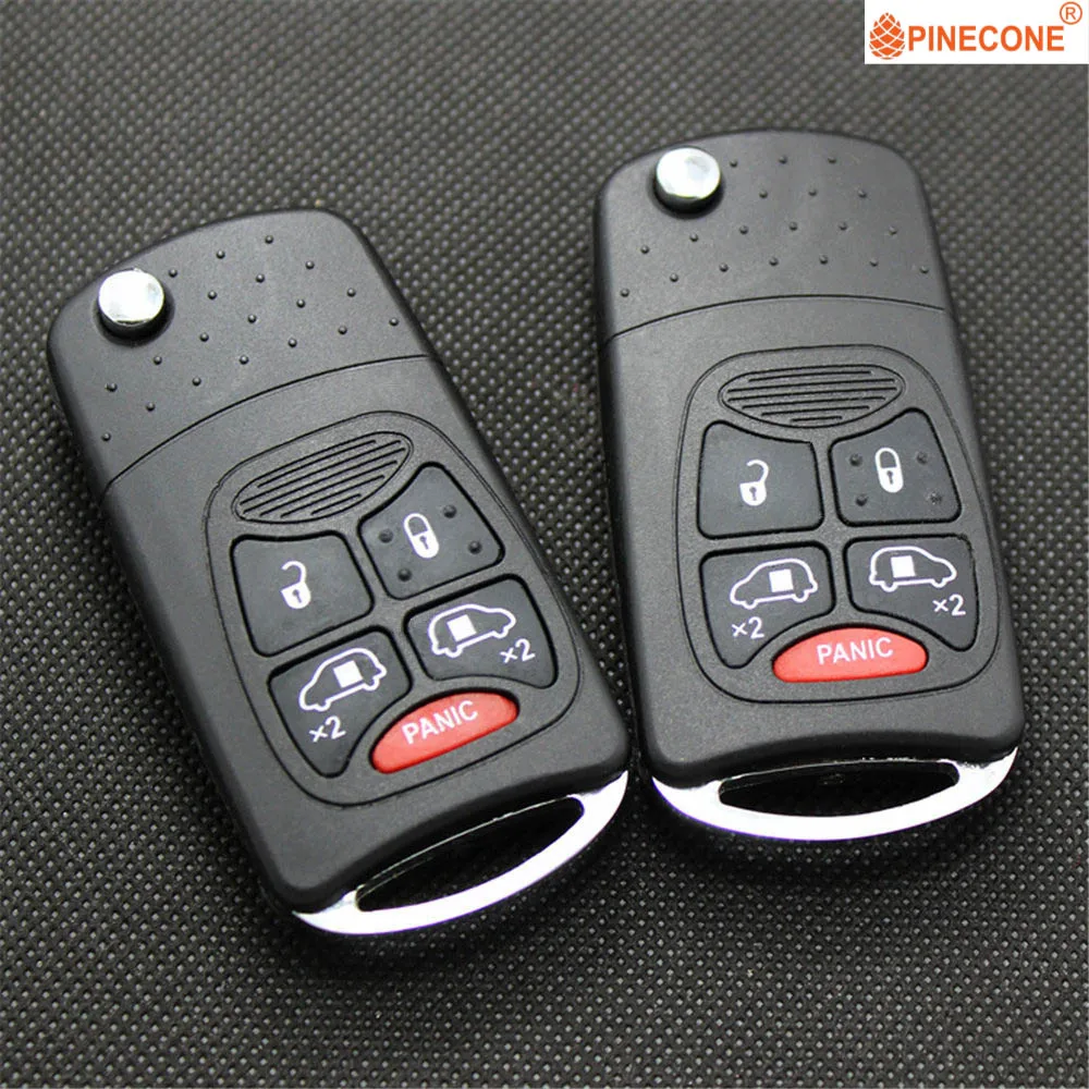 Auronnova обновленный Складной Корпус ключа для Chrysler 200 PT Cruiser Sebring Dodge Avenger Durango Jeep 4+ 1 кнопка чехол для дистанционного ключа от машины