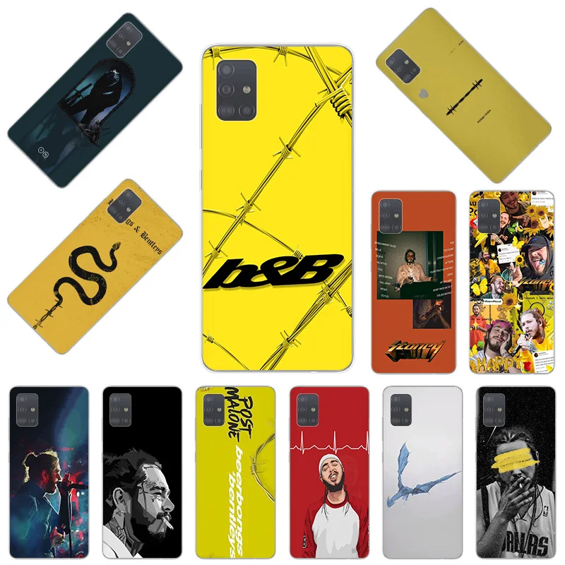 Чехол для телефона Samsung Galaxy A71 A21d A31 A40 A20r A32 A52 A72 A41 A11 A12 A50 A70 Post Malone Beerbongs прозрачные