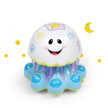 Интеллектуальный робот колесо забавные игрушки детские электрические Медузы свет музыкальная история Младенческая развивающая игрушка для детей 18*18*18 см S20