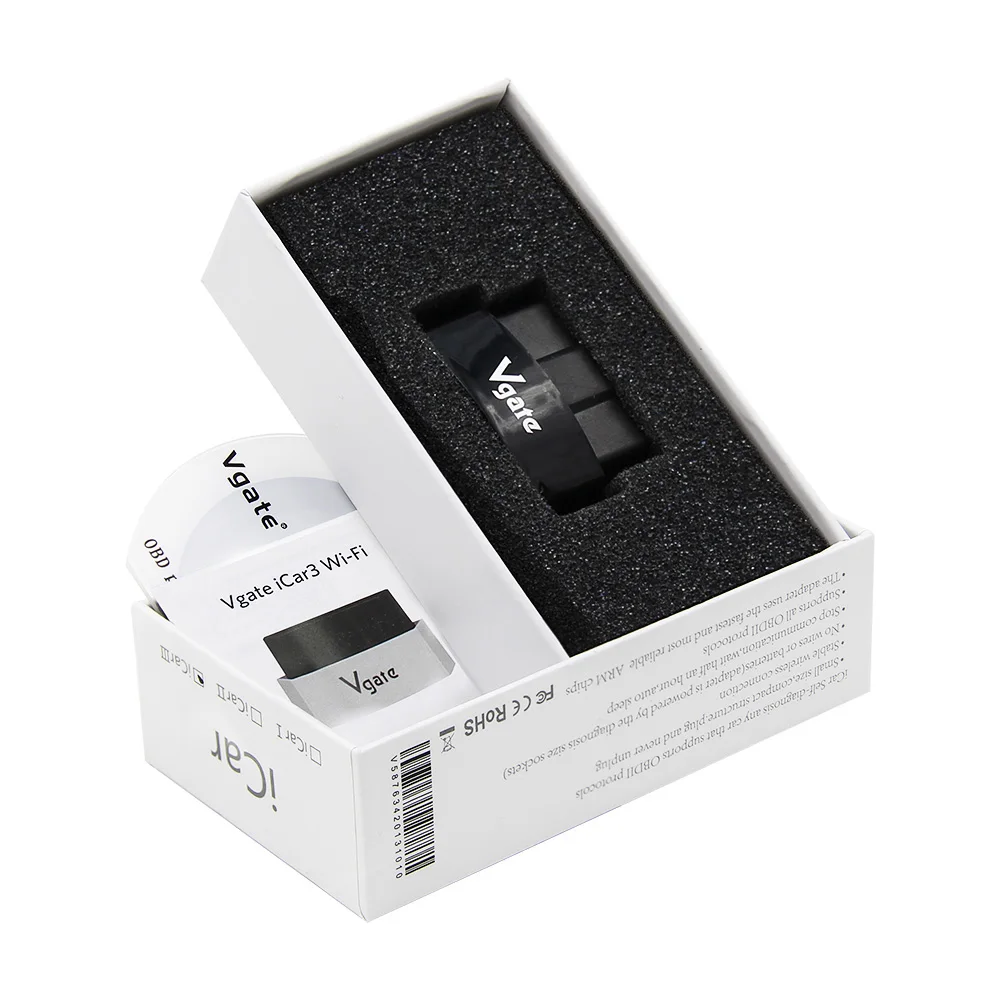 Vgate iCar ELM327 v2.1 obd2 сканер OBDII 16 Pin автоматический диагностический инструмент elm 327 bluetooth wifi для IOS/Android PK elm327 V1.5