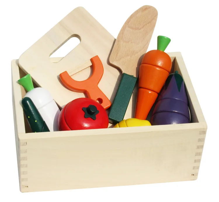 

Magnetic Fruit Cutting Rb01 Wooden Box Cutting Children Wooden Toy Play House Toys 0.9