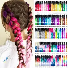 Aigemei, огромные косички, вязанные крючком, косички, волосы, синтетические, вязанные волосы для наращивания, 24 дюйма, высокая температура, Омбре, косички, волосы для женщин