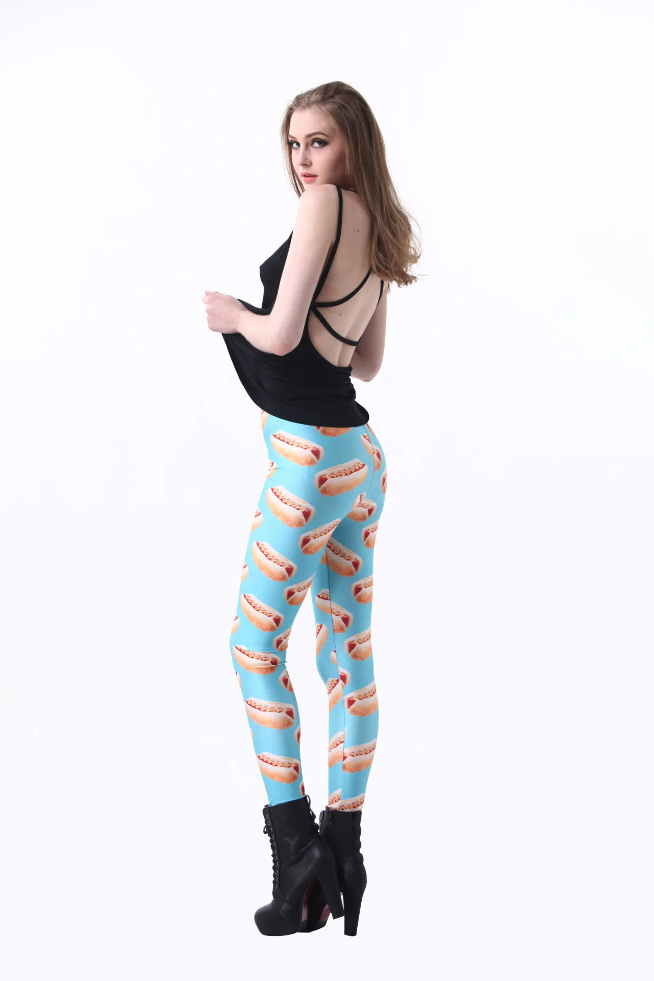 Черный череп модная женская одежда Фитнес Леггинсы цифровая 3D печать леггинсы в стиле панк Брюки повседневные Леггинсы