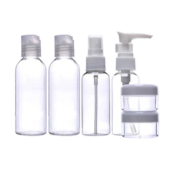 

6Pcs/Lot Makeup Spray Bottle Lotion Case Empty Container Bottles Travel Set Kit New Empty Makeup Jars Transparante Parfum Spray