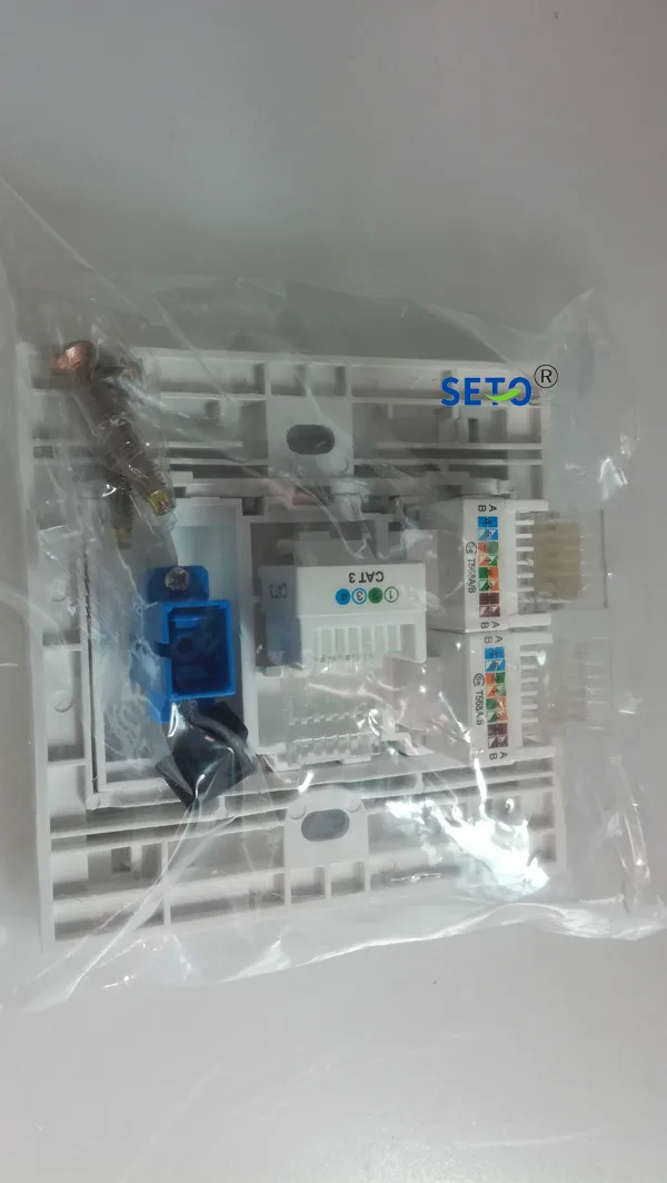 SeTo 86 тип оптический SC + 2 порта s RJ45 Cat5e сетевая Lan панель розетка один порт RJ11/Cat3