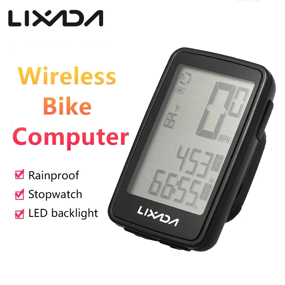 

Lixada Wireless bike Computer Speedometer Multifunction Cycling Waterproof bicycle MeasurableTemperature MTB road bike Odometer