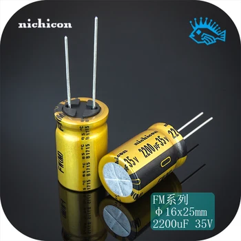 

2019 HOT SALE 10pcs/30pcs Nichicon Japan authentic Gold audio electrolytic filter capacitor FW 35v2200uf 16x25 free shipping