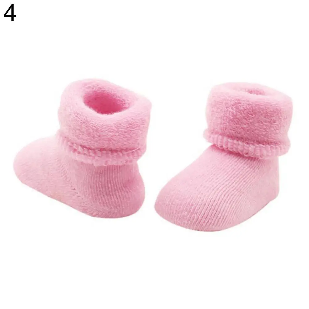 White dragonaur Cute Baby Toddlers Winter Warm Keeper Soft Cotton Elasticity Boots Socks size One Size 