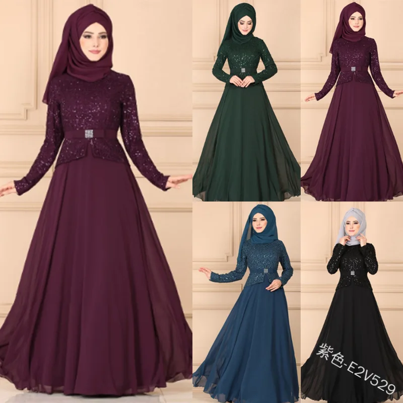 Женское платье Кафтан Abaya мусульманское в турецком и мусульманском стиле кафтан