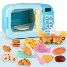 

Kid's Kitchen Toys Simulation Microwave Oven Educational Toys Mini Kitchen Food Pretend Play Cutting Role Playing Girls Toys