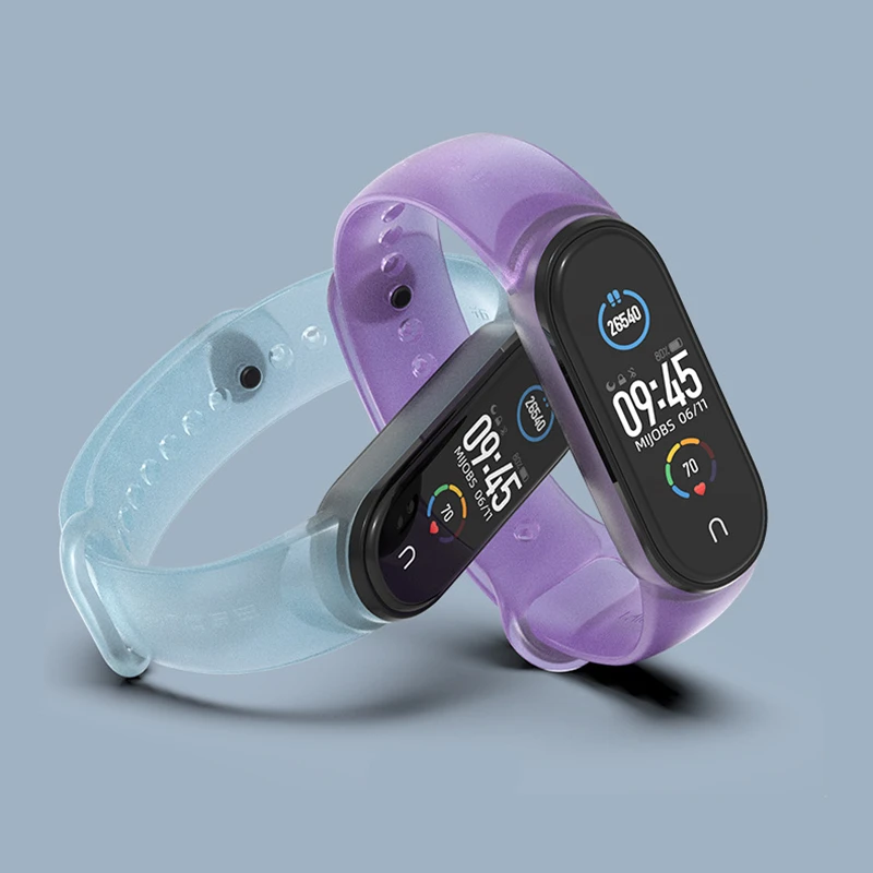 

Clear Mi Band 5 Strap Replacement Silicone Transparent Wristband Bracelet For Xiaomi Mi Band 5 Miband 5 Accessories Mi5 Correa