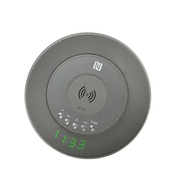 

Wireless Bluetooth Speaker QI Wireless Charger with FM Radio NFC Alarm Clock for iPhone Samsung New LFX-ING