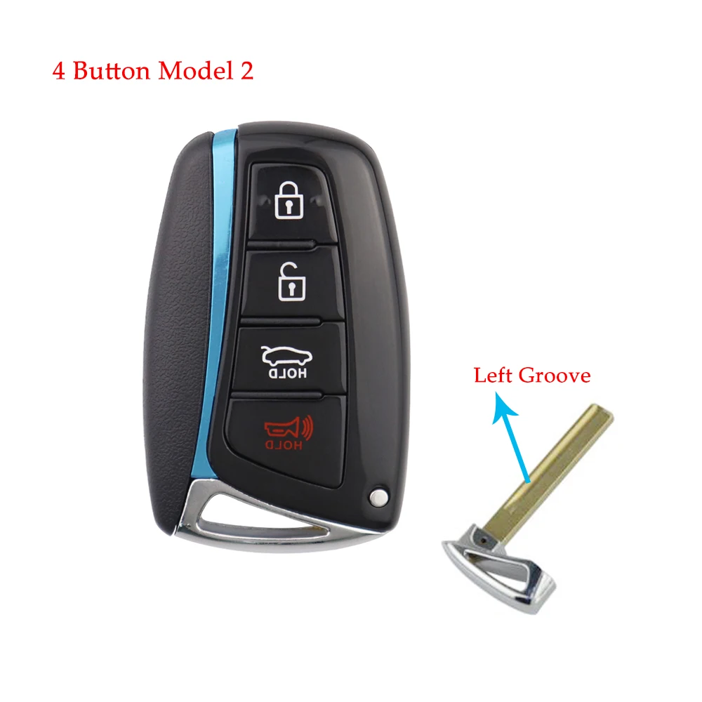 YIQIXIN Remote Case Car Key Shell 3/4 Buttons for Hyundai IGenesis Santa Fe 2012-Equus Azera Tucson Genesis Housing Cover key case car key shell car remote key car key key shell