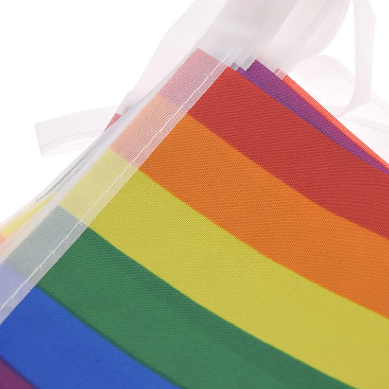 Rainbow String Flags 20pcs/set Rainbow Peace Flags Banner Pride Lesbian Gay Parades String Flags Decor