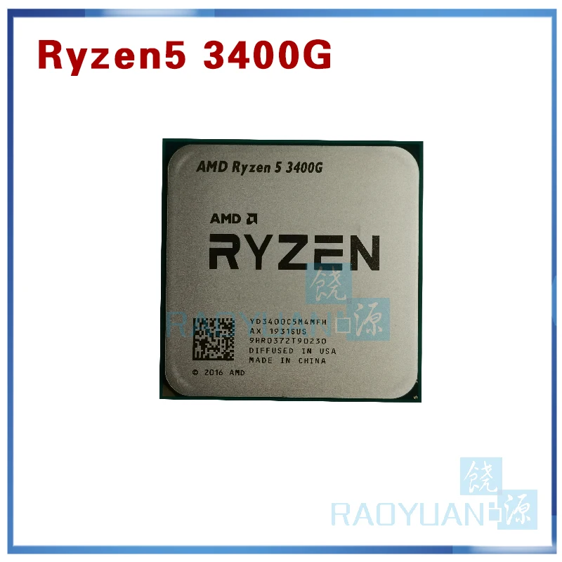 AMD Ryzen 5 3400G R5 3400G 3,7 GHz четырехъядерный восьминиточный процессор 65W процессор YD3400C5M4MFH разъем AM4