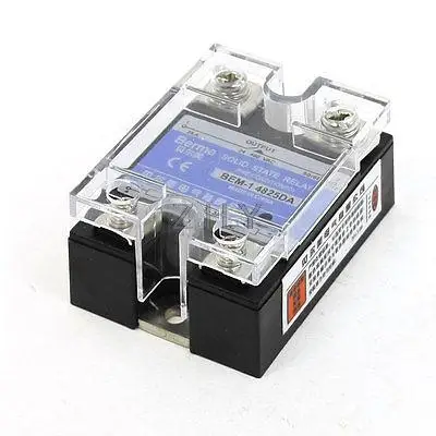 

DC to AC Transparent Cover Single Phase Solid State Relay 25A 24-480VAC 3-32VDC