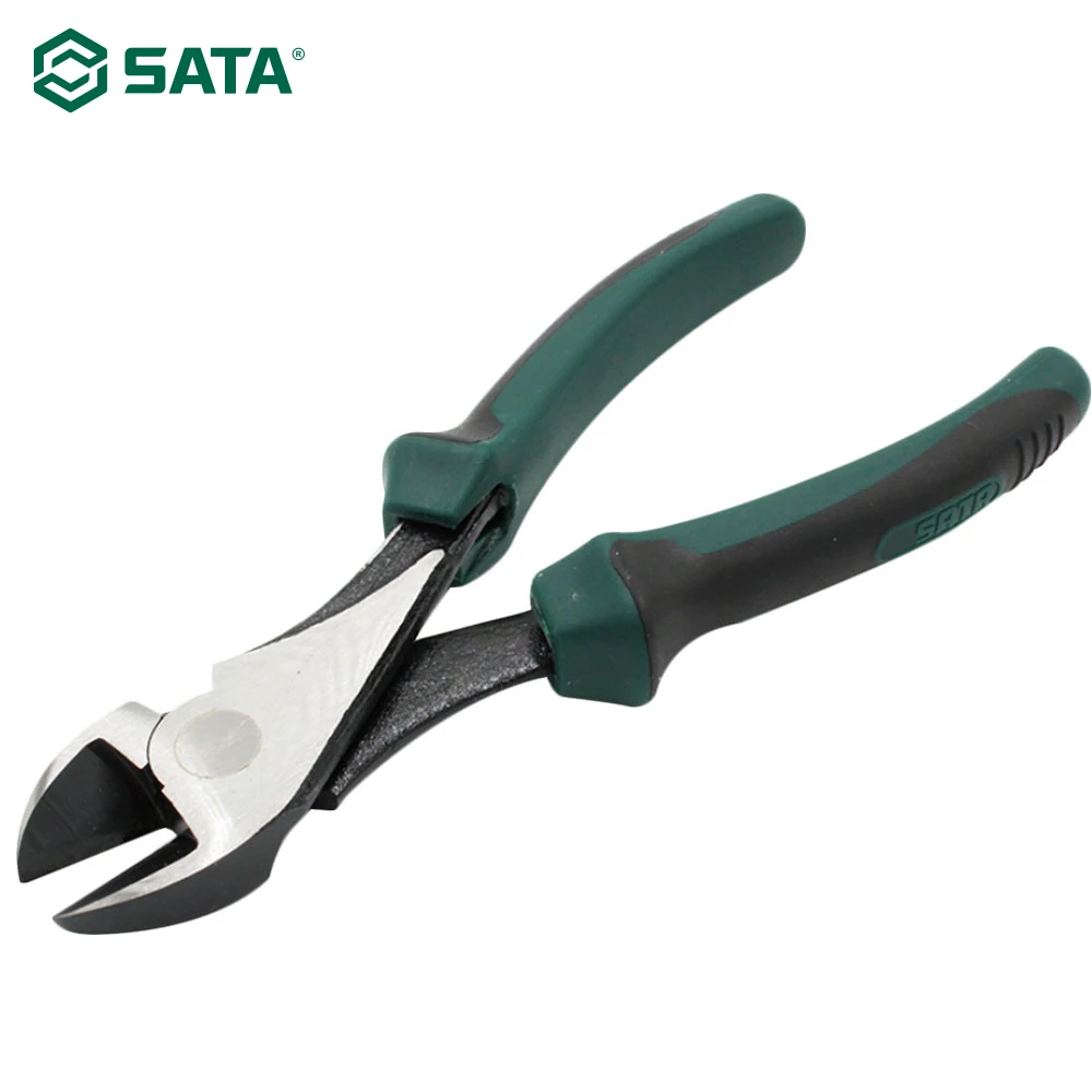 SATA 7" Diagonal Pliers Hand Tool Cutting Pliers Nippers For Wire Cutters Jewelers Cutters 70203A