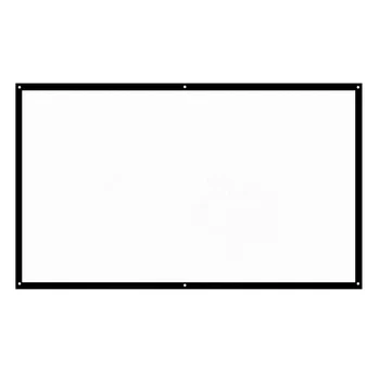 

H60 60”/72''/84''/100''/120''Portable Projector Screen HD 16:9 White Dacron Diagonal Projection Screen Foldable Wall Mounted