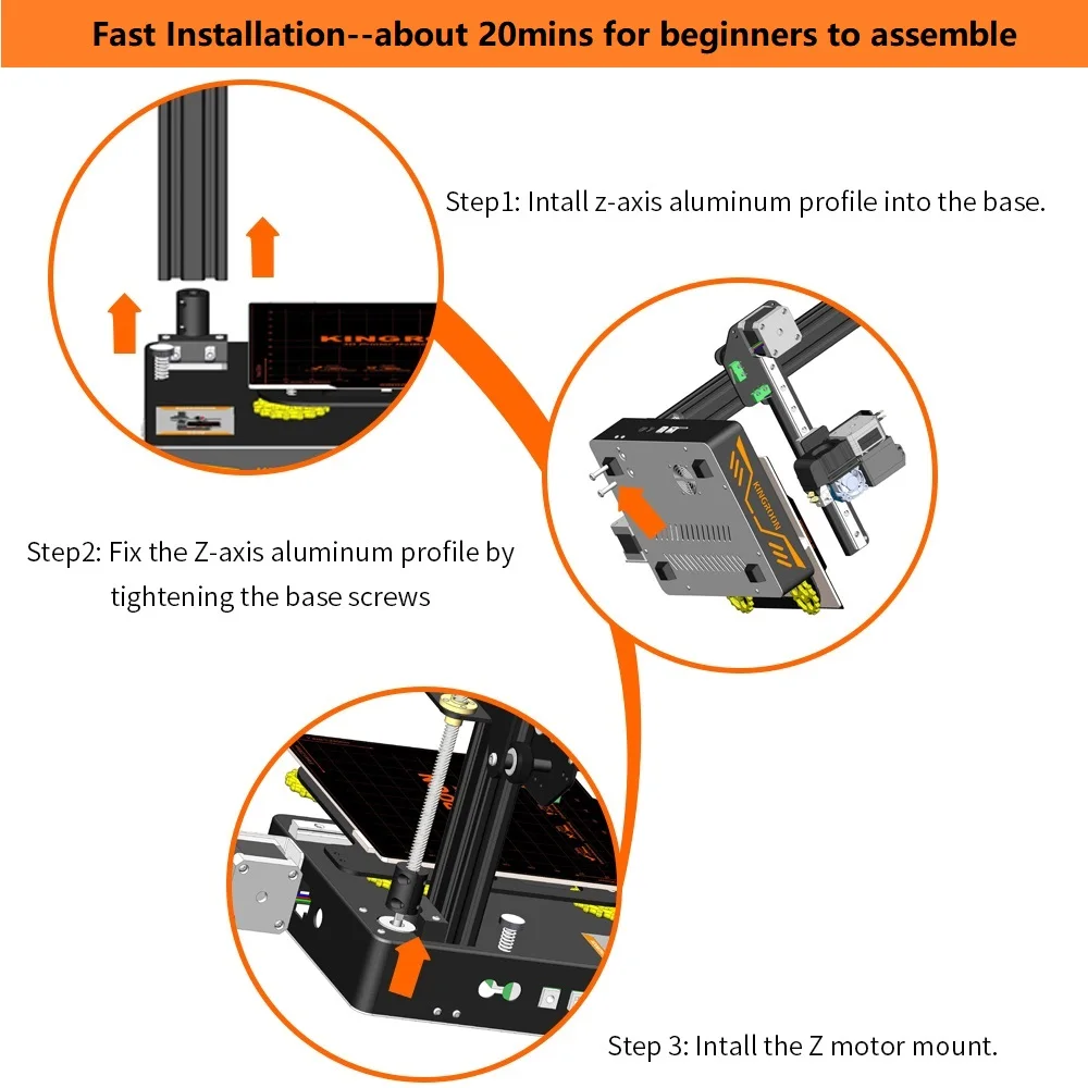 Upgrade KP3S Cheap FDM 3D Printer Kit Printer 3D High Precision KINGROON Portable Printer 180x180x180mm 1.75mm PLA Support Korea 3d laser printer