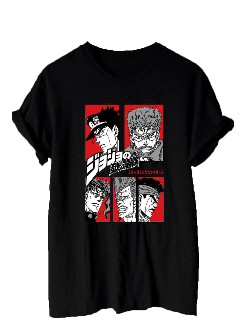 Fashion Hot Mens T-Shirt Summer O-Neck Cotton Jojo Bizzare Adventure Stardust Crusader Comic Wear Custom Printed T Shirts | Мужская