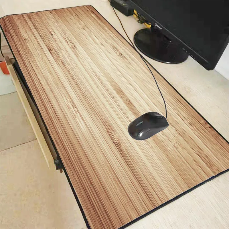 

XGZ Light Color Wood Texture Large Gaming Mouse Pad Lock Edge Mouse Mat for Laptop Computer Keyboard Pad Desk Pad for Dota CSGO