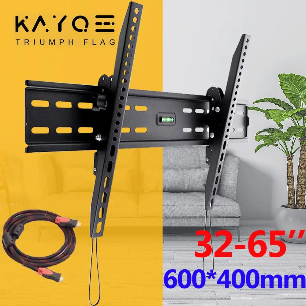 KAYQEE наклона ТВ настенный кронштейн низкий профиль наиболее 32 65 ''светодиодный