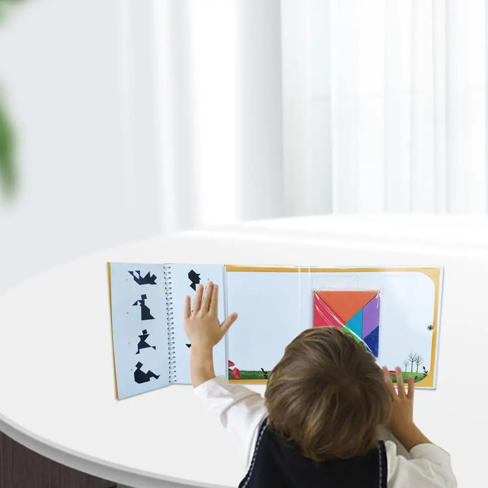 Пазлы для детей Tangram головоломки игры головоломки детские развивающие игрушки Магнитный пазл мозаика детская научная учебная помощь