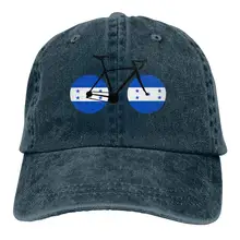 Мужская и Женская Бейсболка с регулируемой пряжей из окрашенной джинсовой ткани, бейсболка с флагом гонраса, велосипедная Кепка водителя грузовика