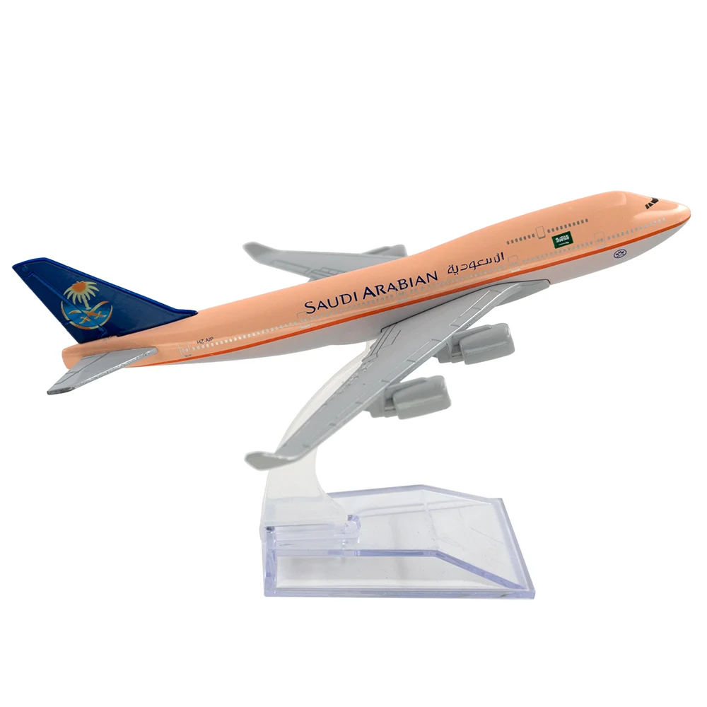 16cm Airplane Model Plane Air Saudi Arabian Airlines Boeing 747 400 Aircraft 