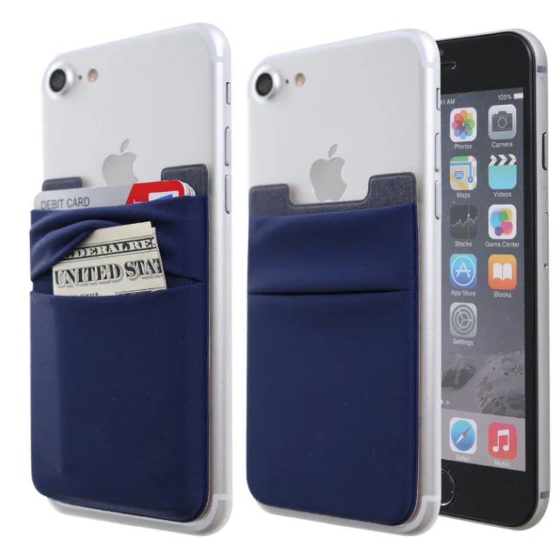 

Currently Available RFID Anti-Scanning Lycra Phone Stickers Double Layer Phone Back Sticker 3m Lycra Phone Card Bag Card Holder