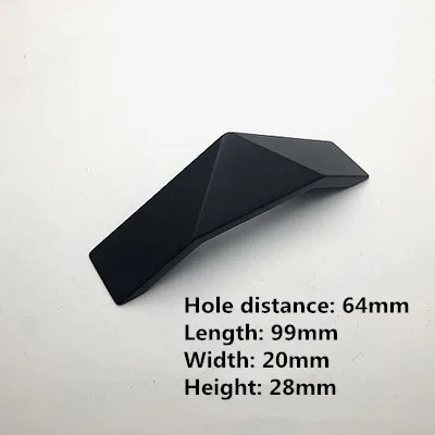 Hole distance 64 -2 1,2" 2,5" " ручки для шкафа, дверные ручки для комода, ручки для ящика, хромированные, матовые, серебристые, матовые, медные, бронзовые, черные 32 64 128 мм - Цвет: Hole distance 64 -2