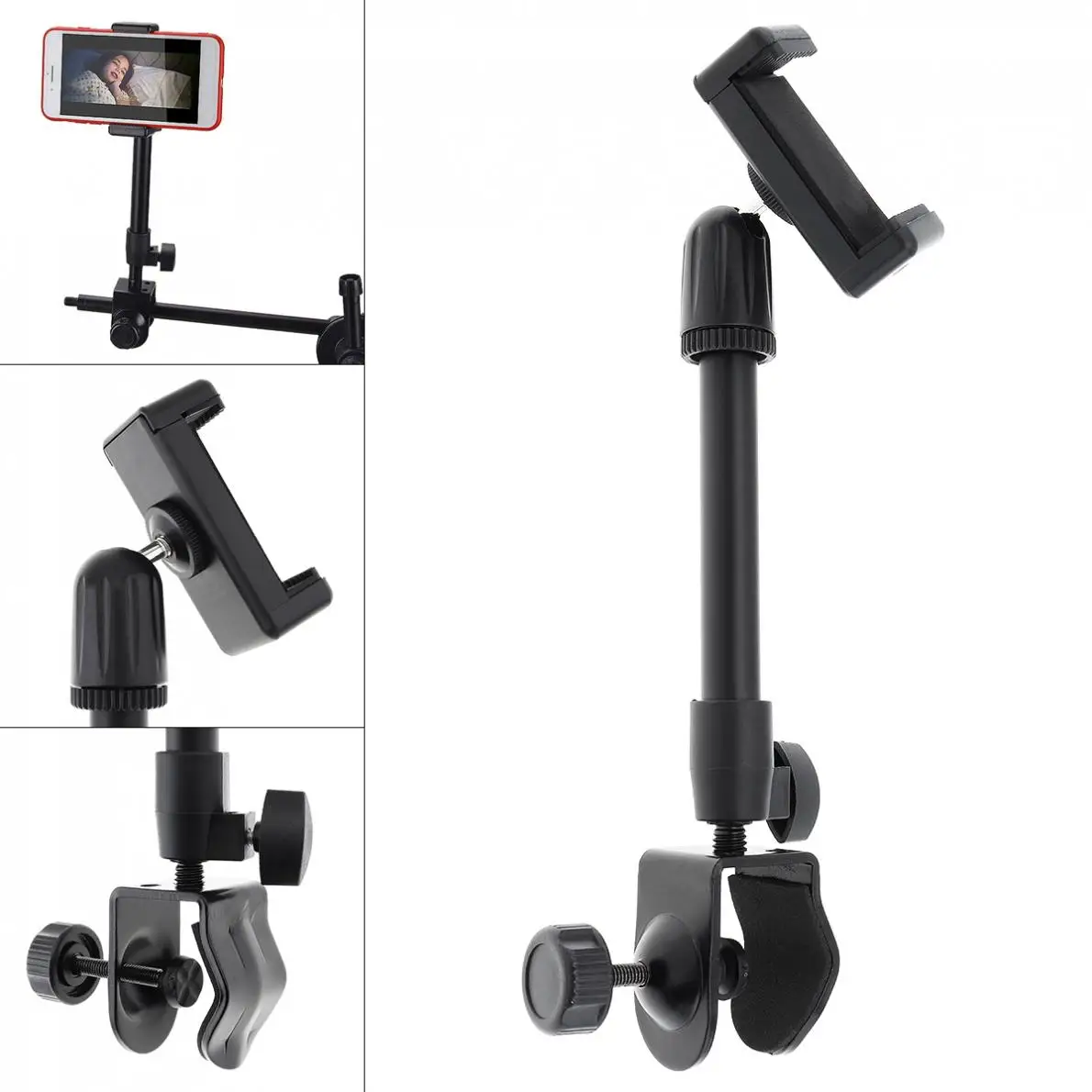  Multifunction Live Broadcast Cell Phone Holder Bracket Tripod with Table Clip Lifting Extension Mou